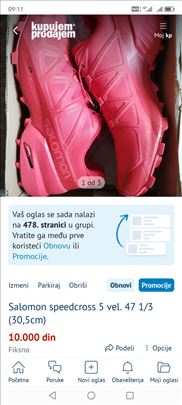 Salomon speedcross 5 vel. 47 1/3 (30,5cm)