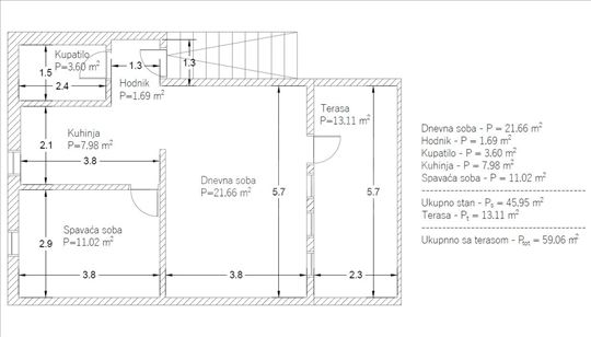Stan iznad Big tržnog centra 