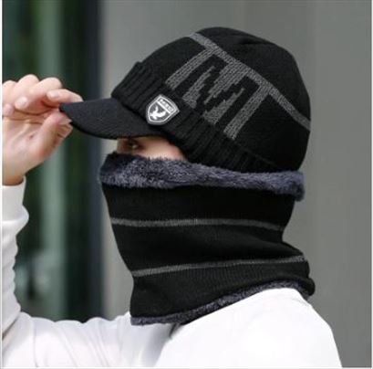 Zimska  kapa i šal sa krznom mod 4