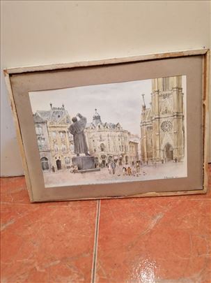 Crtež akvarela reprodukcija