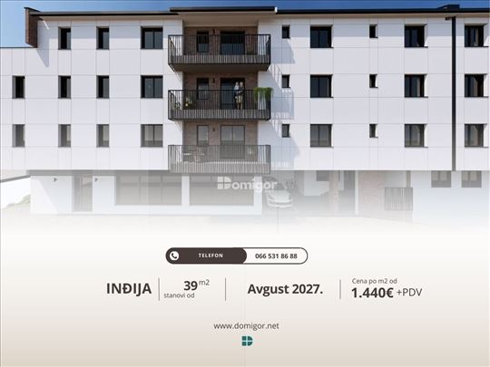 Inđija | Novogradnja | Top lokacija | 0% provizije