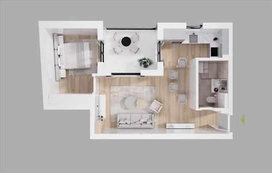 Nov dvosoban stan na Lekinom brdu 46 m2