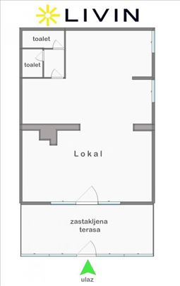Odličan lokal 68 m² + 20 m²