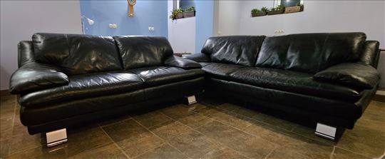 Kožna garnitura trosed i dvosed kao novo