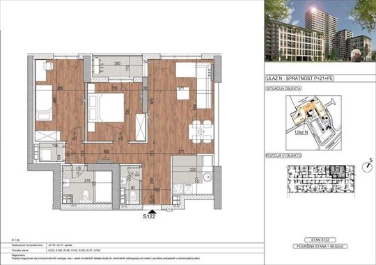 Beograd, Tošin Bunar, Stan, 3.0, 67m2