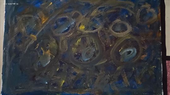 Ispod površine, apstraktna slika 