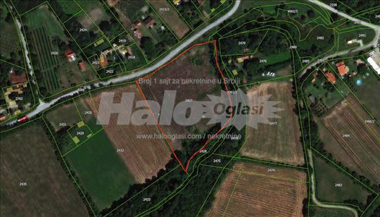 Gradjevinsko zemljište 1.05ha, nadomak Obrenovca