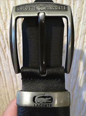 Novi muski kozni markirani kais Lacoste Novo