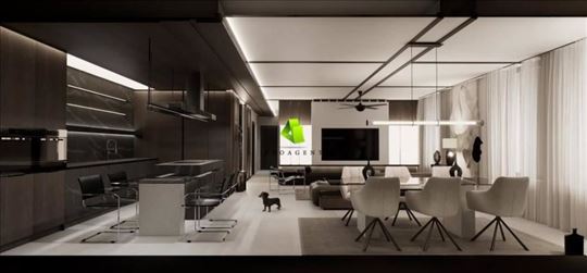 Troiposoban stan  sa stvarima i parkingom u luksuz