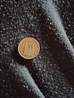 1 Euro cent Spanija.2005-ta god.