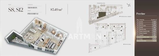 Dedinje, 3.0 stan u luksuznoj novogradnji ID#2347