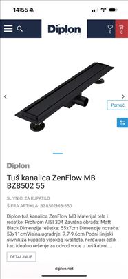 Diplon nova  neotpakovana kanalica za kupatilo