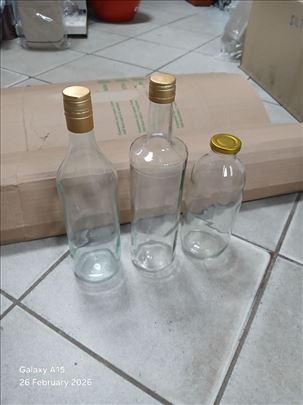 Staklene flaše i tegle nove više vrsta