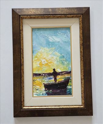 Ulje na platnu - Covek i horizont