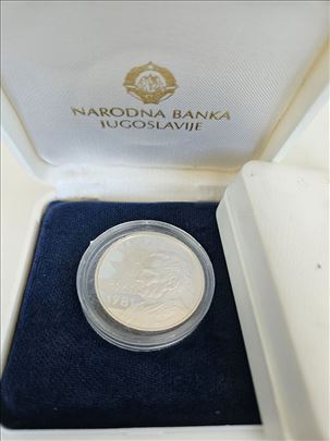 Srebrnjak 14 grama, 750/1000, NBJ - 40.god ustanka