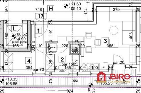 Nov jednoiposoban stan 36 m2