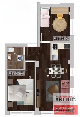 Adice, 49m2, Dvoiposoban, Izgradnja