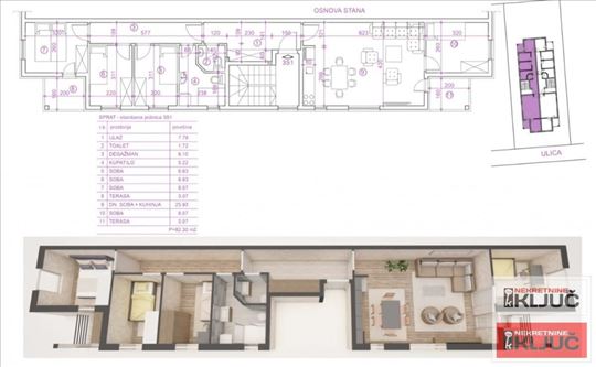 Adice, 82m2, Četvorosoban sa pdv