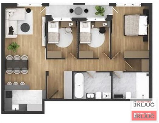 Adice, 98m2, Četvorosoban sa pdv, Odličan