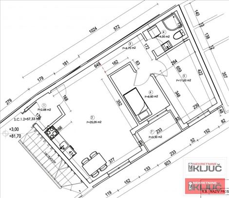 Centar, 57m2, Dvoiposoban sa pdv, Izgradnja