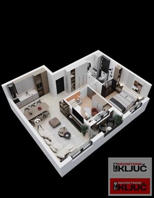 Kod Lipov Gaja, 62m2, Dvoiposoban sa pdv, Smart ho