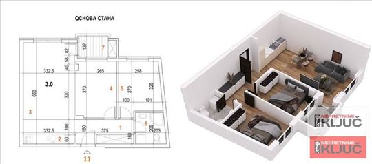 Kod Somborskog Bulevara, 54m2, Dvoiposoban sa pdv,
