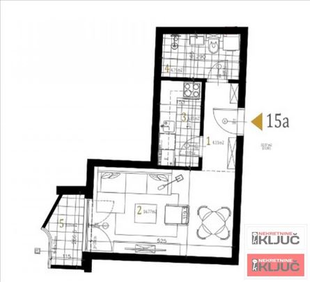 Petrovaradin, 33m2, Jednosoban sa pdv