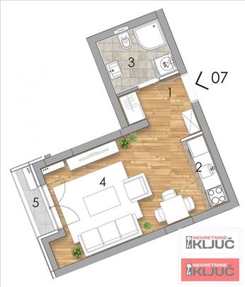 Podbara, 28m2, Garsonjera sa pdv, Izgradnja