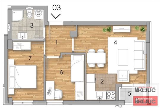 Podbara, 49m2, Dvoiposoban sa pdv, Izgradnja