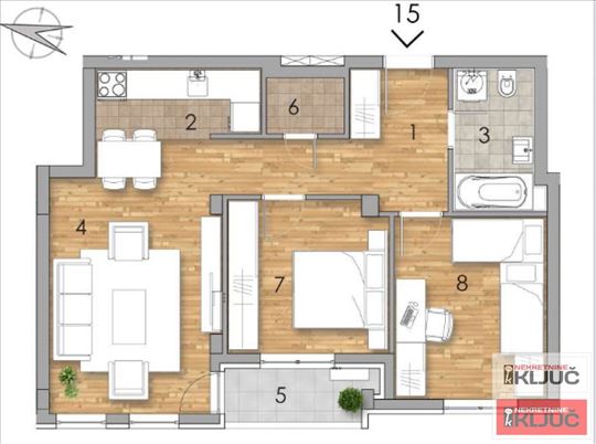 Podbara, 65m2, Trosoban sa pdv, Izgradnja