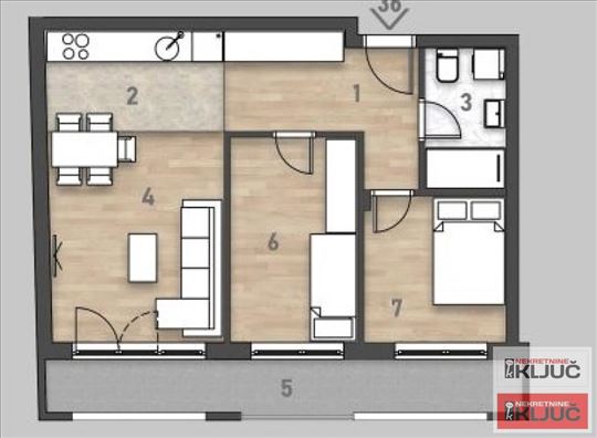 Salajka, 60m2, Dvoiposoban sa pdv