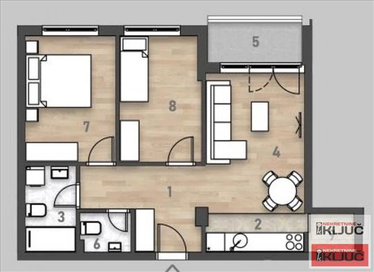 Salajka, 61m2, Trosoban sa pdv