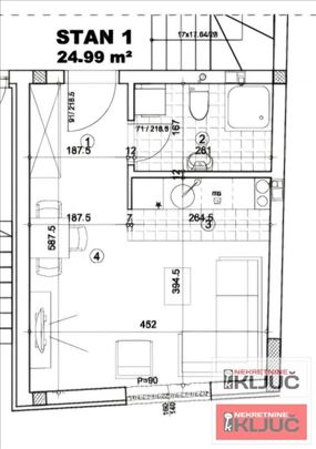 Socijalno, 25m2, Garsonjera sa pdv