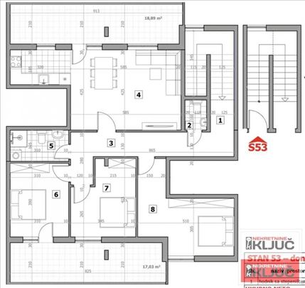 Sremska Kamenica, 105m2, Četvorosoban-Penthouse sa