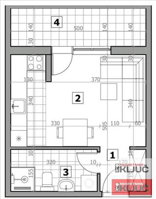 Sremska Kamenica, 32m2, Jednosoban sa pdv, Kredit