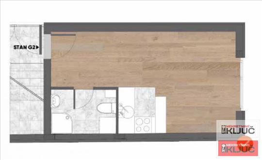 Telep, 22m2, Garsonjera