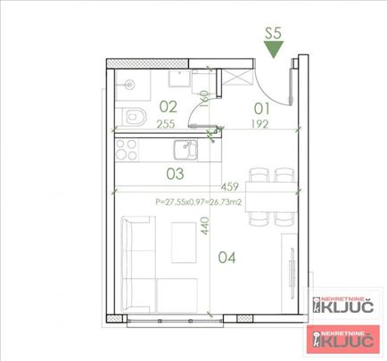 Telep, 27m2, Garsonjera sa pdv, Izgradnja