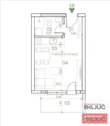 Telep, 28m2, Garsonjera sa pdv, Izgradnja