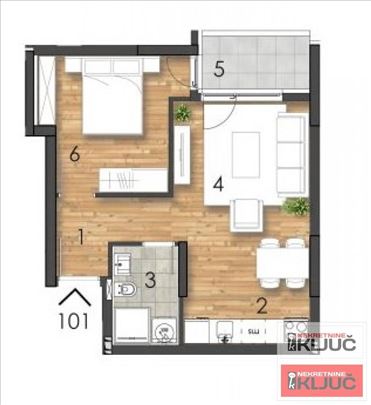 Telep, 41m2, Dvosoban sa pdv, Renomiran investitor