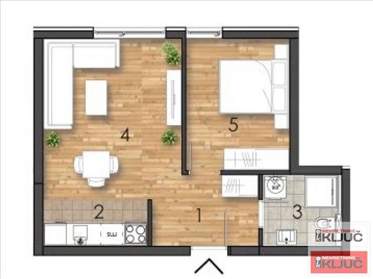 Telep, 41m2, Dvosoban sa pdv, Renomiran investitor