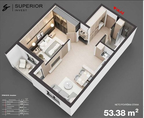 Prodaja stan 53m2, useljenje Sep 2026