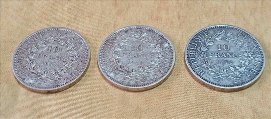 10 franaka 1967, 1970.