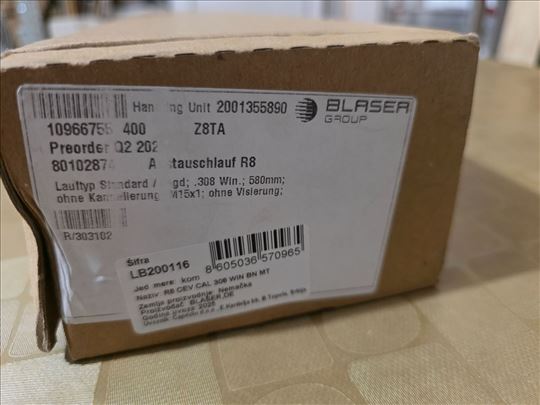 Blaser r8 rezervna cev 308win i udarna glava