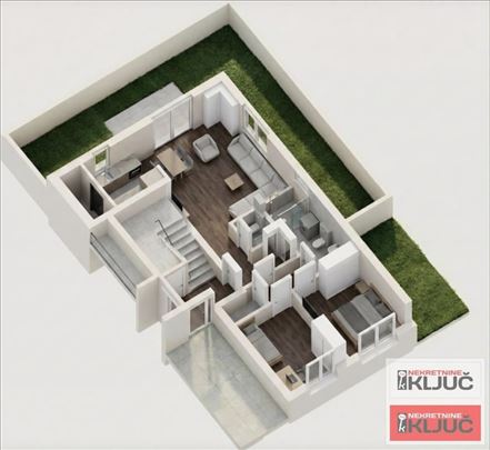 Sremska Kamenica, 69m2 + Dvorište 46m2, Trosoban s