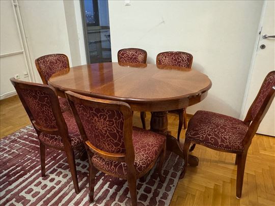Trpezarijske stolice (6) + sto (moze pojedinacno)