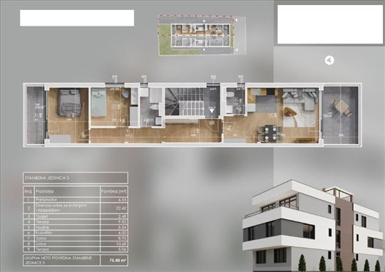 Novogradnja na Telepu. Trosoban. Sa pdv-om.