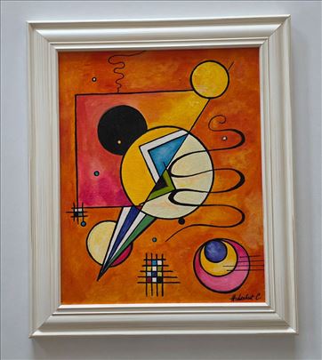 Ulje na platnu - Apstrakcija 5, prelepa slika!