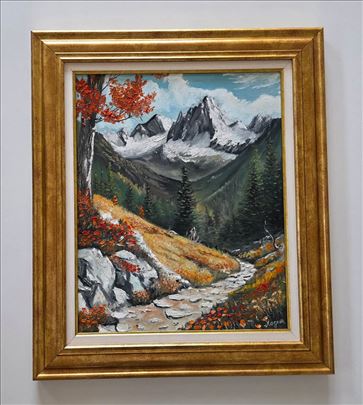 Ulje na platnu - Put ka vrhovima, prelepo! 