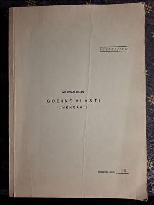 M.Đilas-Godine vlasti,Beograd,1983.Pov. primerak