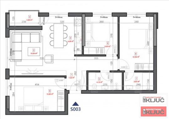 Sremska Kamenica, 74m2, Trosoban sa pdv. Izgradnja